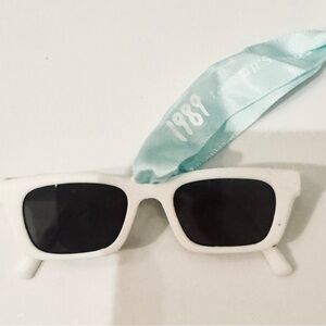 Taylor Swift White Sunglasses with Light Blue Strap